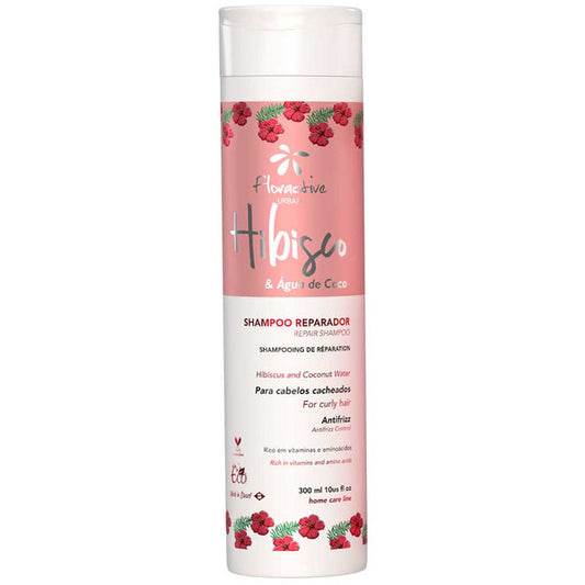 Hibiscus & Coconut Water | Repair for Curly Hair Shampoo 300ml - Floractive UK