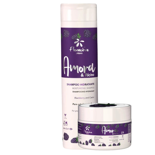BLACKBERRY AND RICIN SHAMPOO AND MASK FOR WHITE AND BLONDE GRAY HAIR 300ml